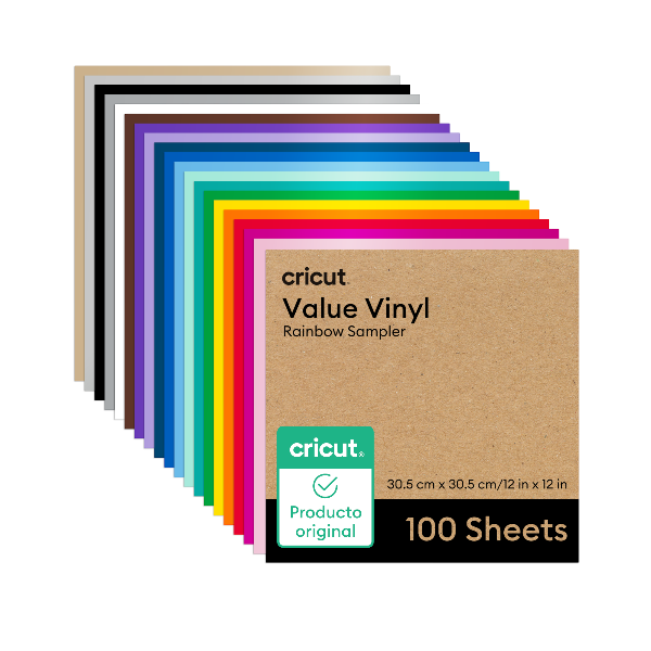 Pack x100 Hojas de Vinilo Adhesivo Permanente Mate Cricut
