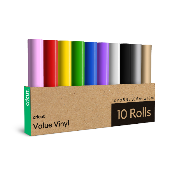 Pack x10 Rollos de Vinilo Adhesivo Permanente Cricut