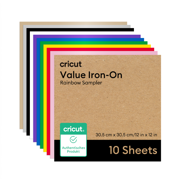 Pack x10 Vinilo Textil 30,5×30,5 cm Colores Surtidos Cricut