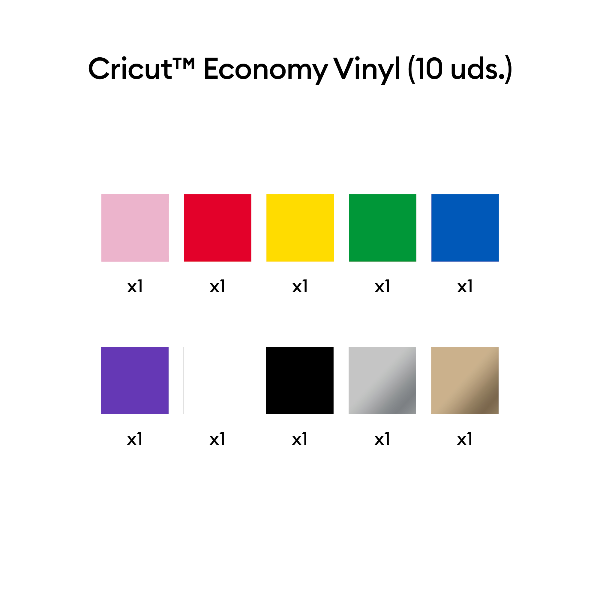 Pack x10 Rollos de Vinilo Adhesivo Permanente Cricut