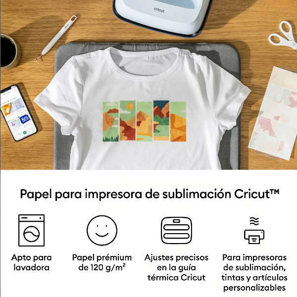 Papel para impresora de sublimación Cricut 100 hojas tamaño carta
