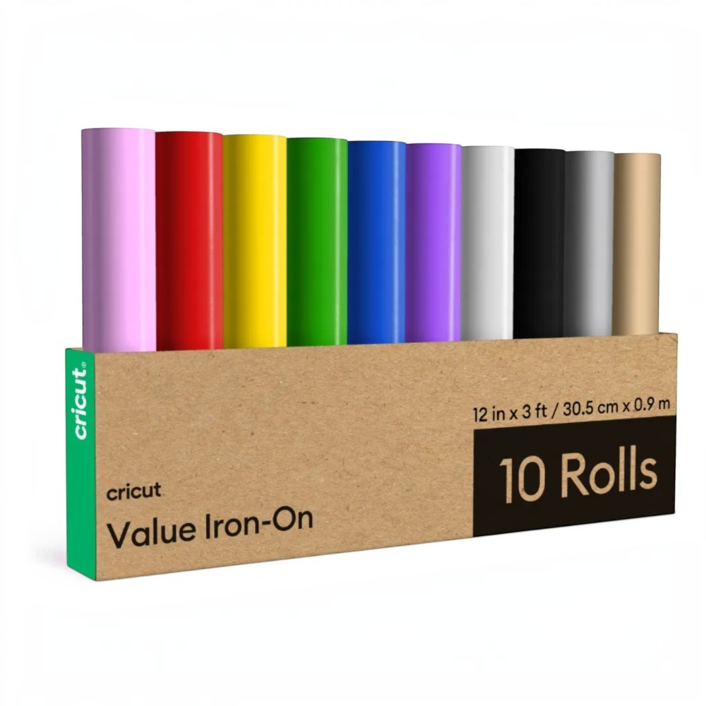 Pack x10 Vinilos Textiles Iron-On Termoadhesivos Cricut