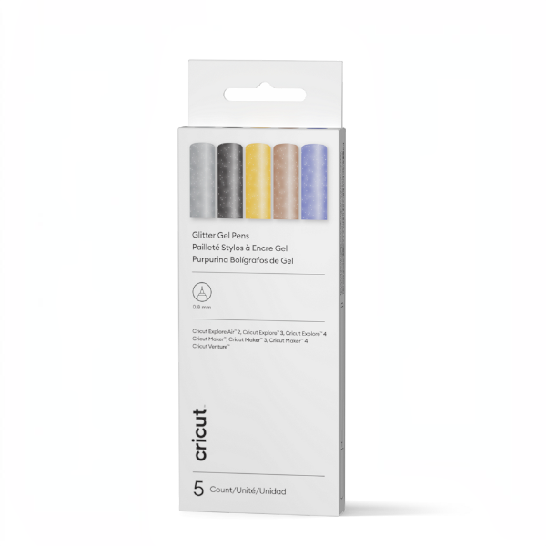 Set x5 de Marcadores Gel Glitter Compat. Maker Cricut