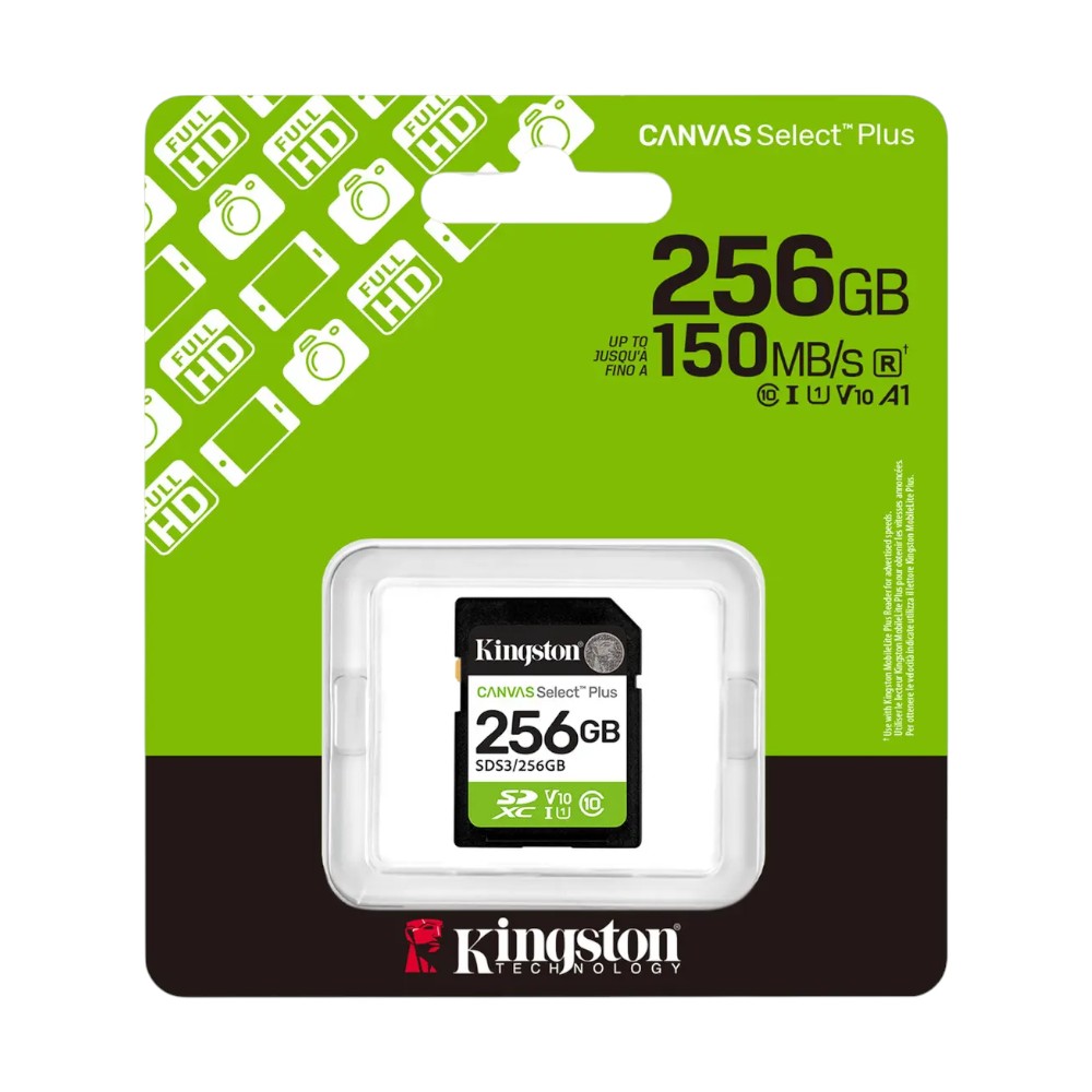 Memoria Kingston SD Canvas Select Plus 256GB