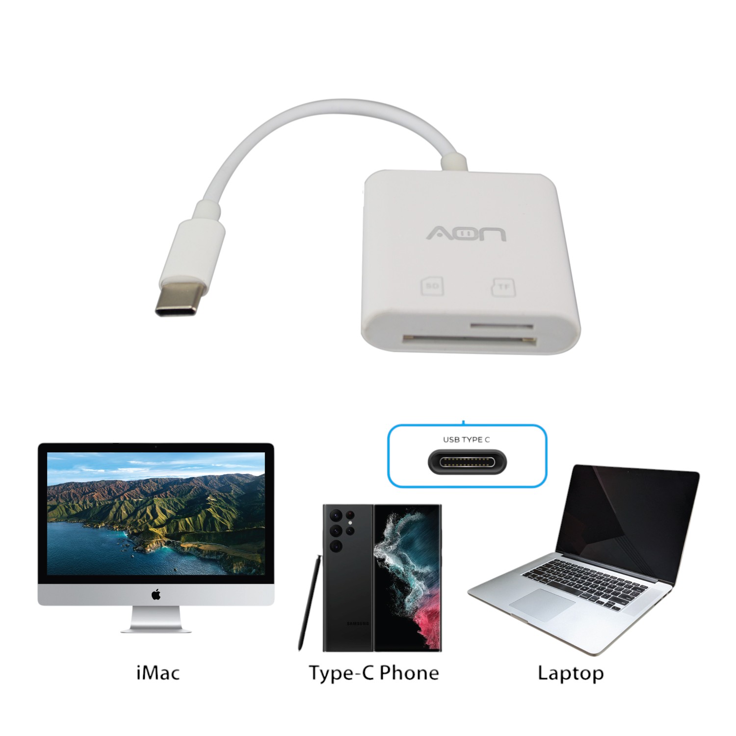 Adaptador USB-C Lector de Tarjetas SD y MicroSD