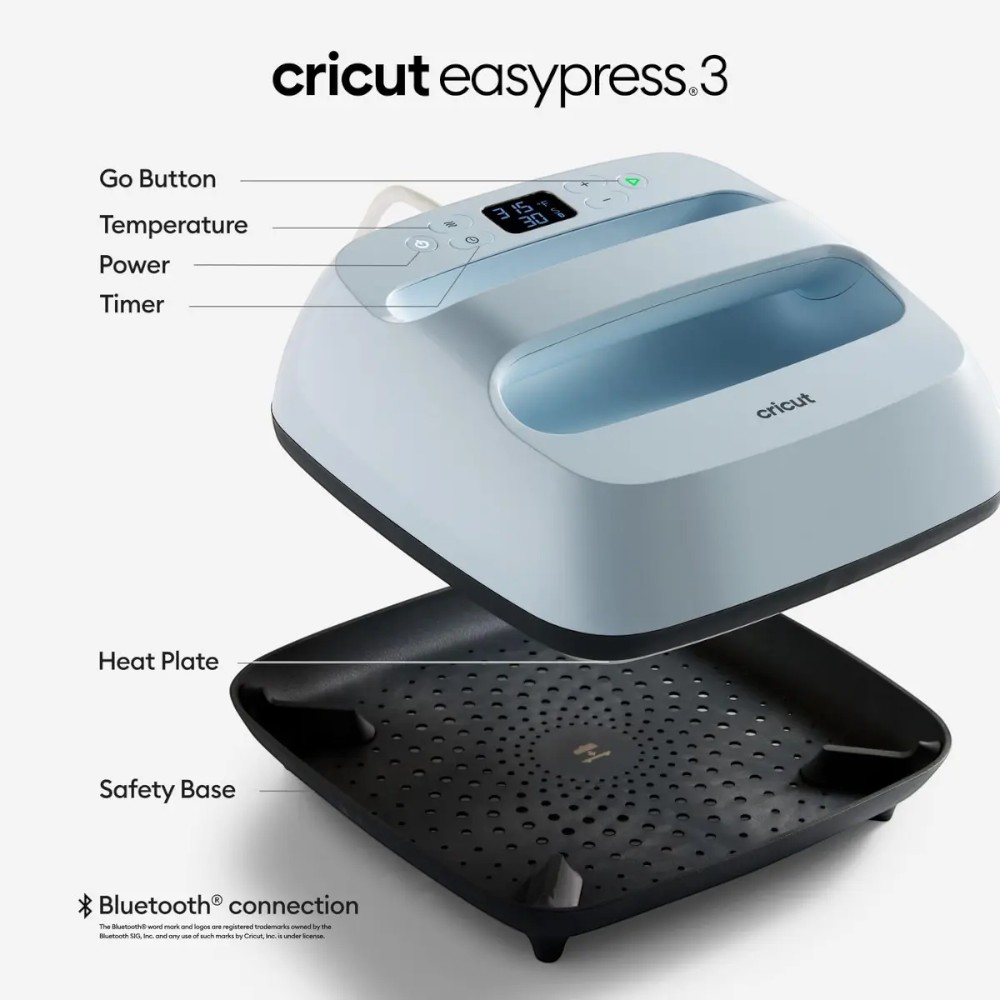 Prensa de Calor EasyPress Zen Blue de 23×23 cm