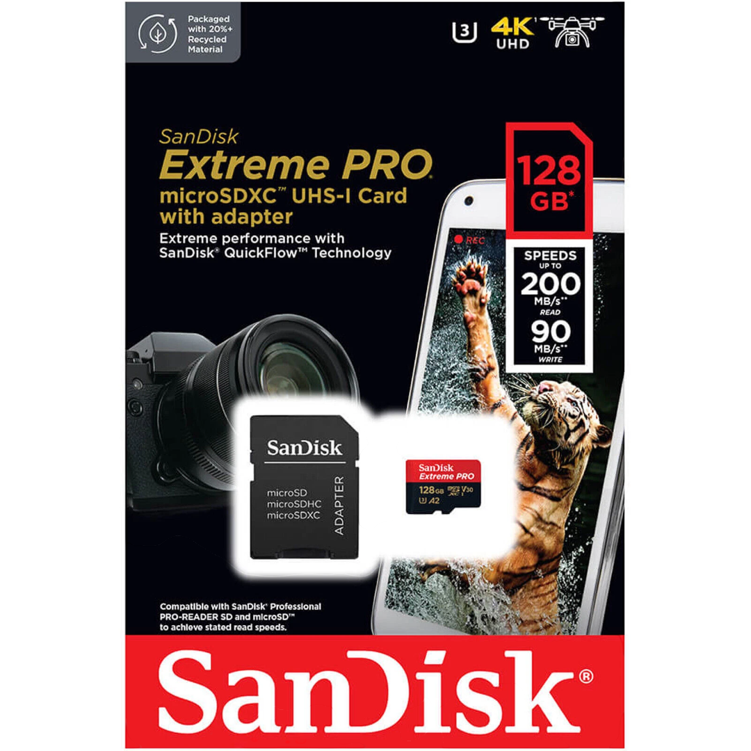 Tarjeta de memoria SanDisk Extreme PRO MicroSD de 128GB