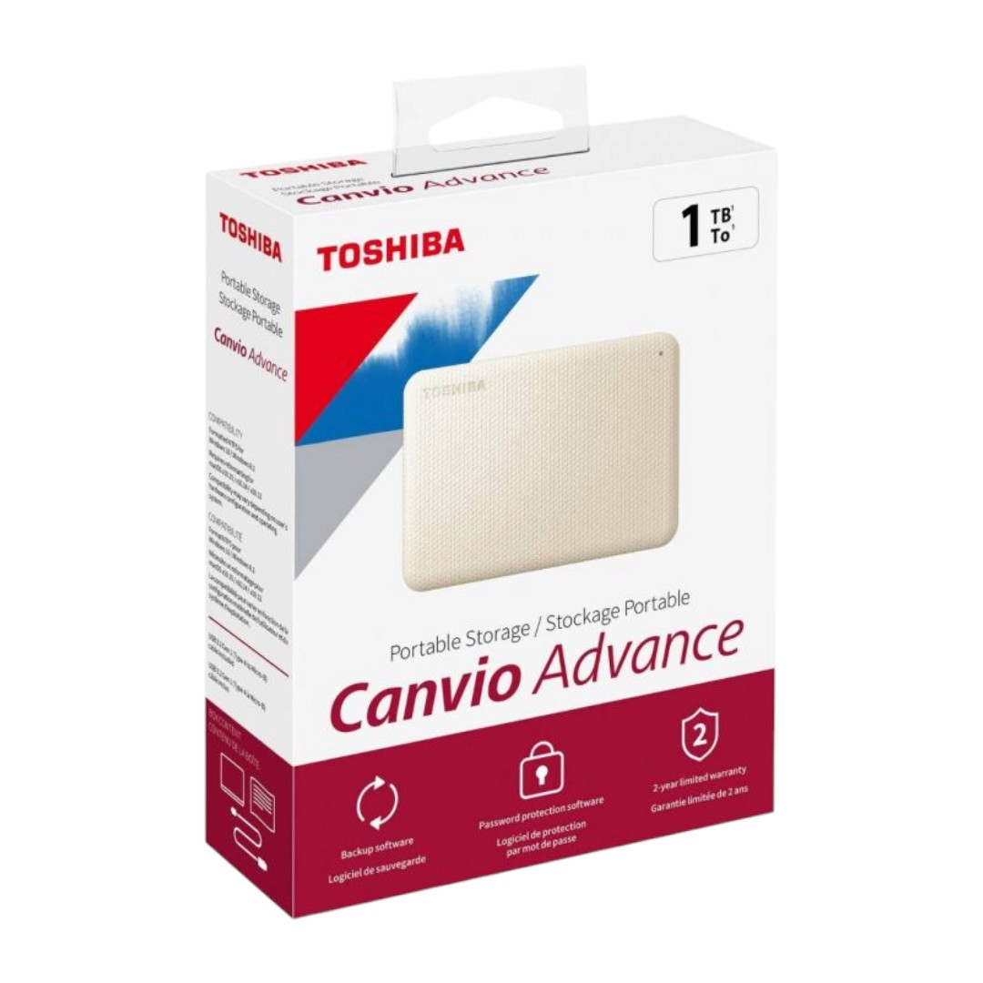 Disco Externo Toshiba Canvio Advance Blanco 1TB