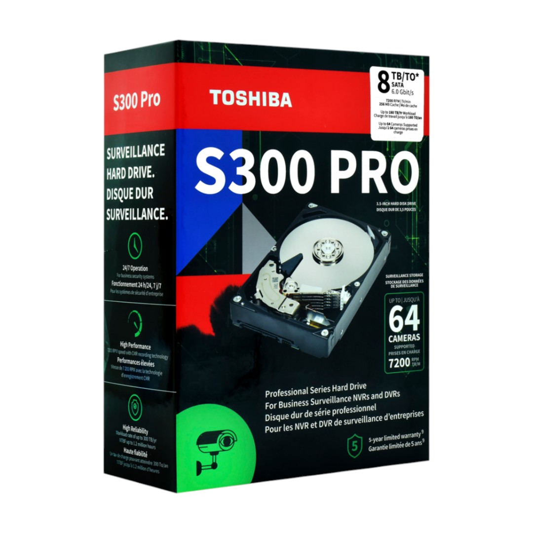 Toshiba Disco Duro S300 PRO Vigilancia 8TB