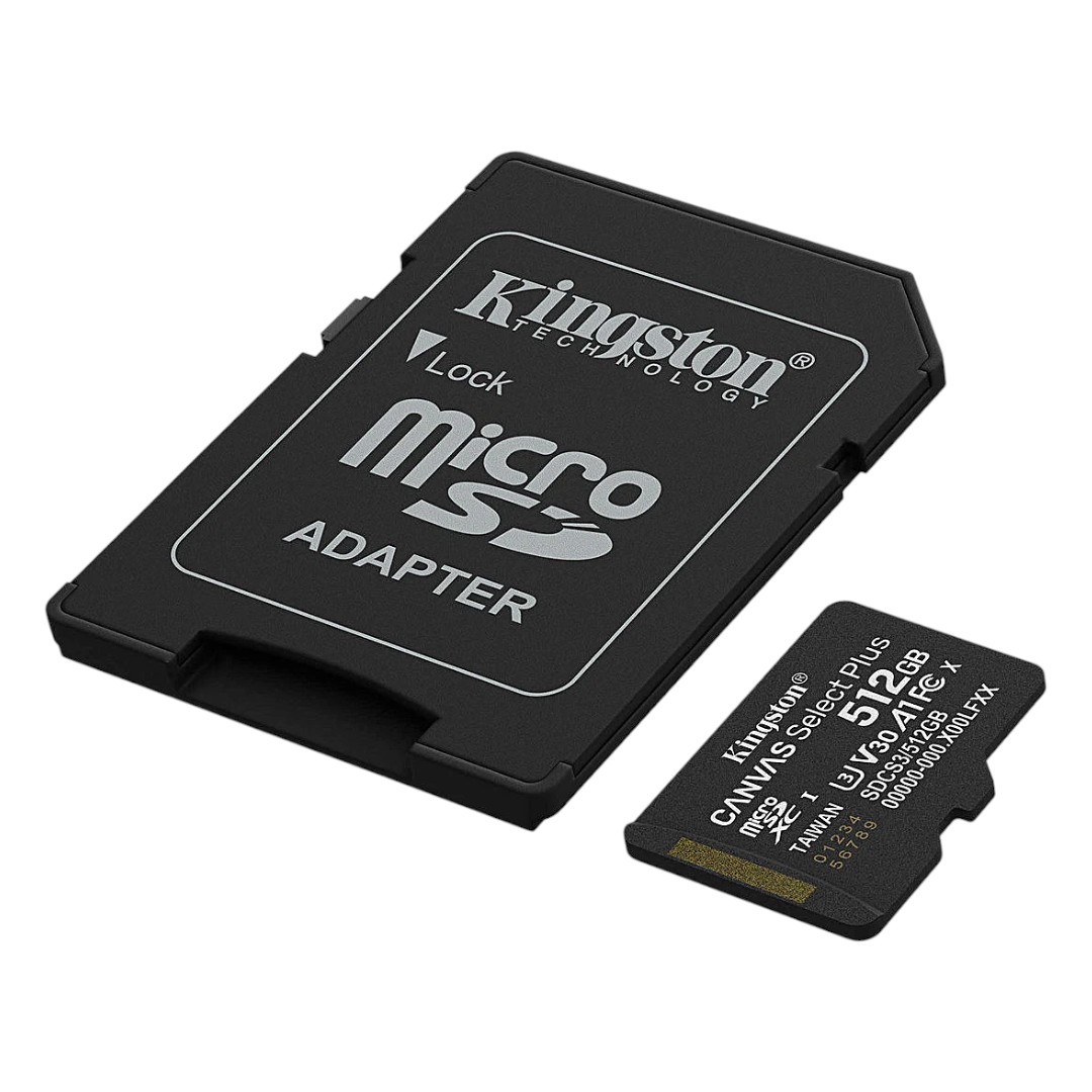 Memoria Kingston MicroSD Canvas Select Plus Gen3 de 512GB