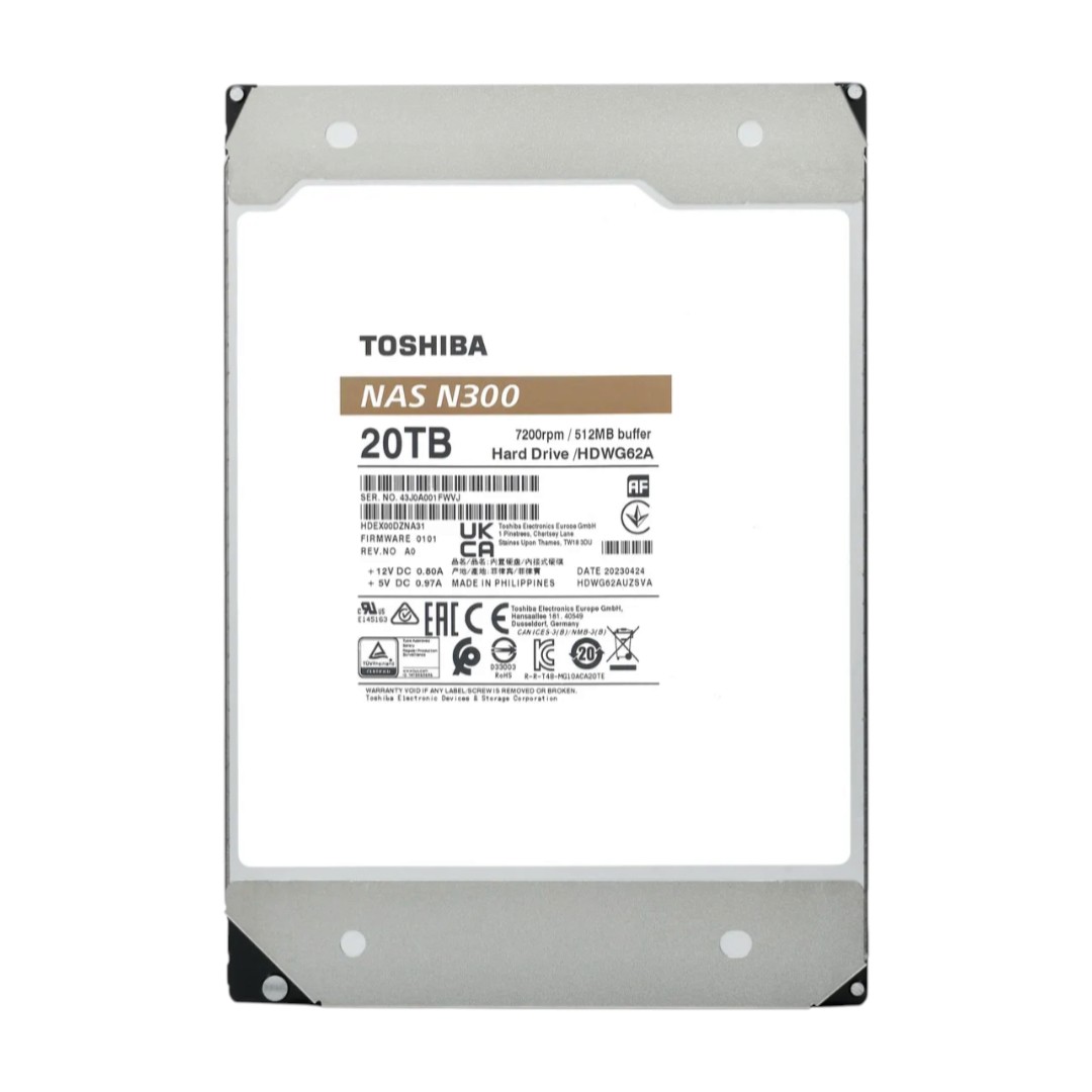 Disco Duro Toshiba N300 NAS 20TB 3.5″ SATA III