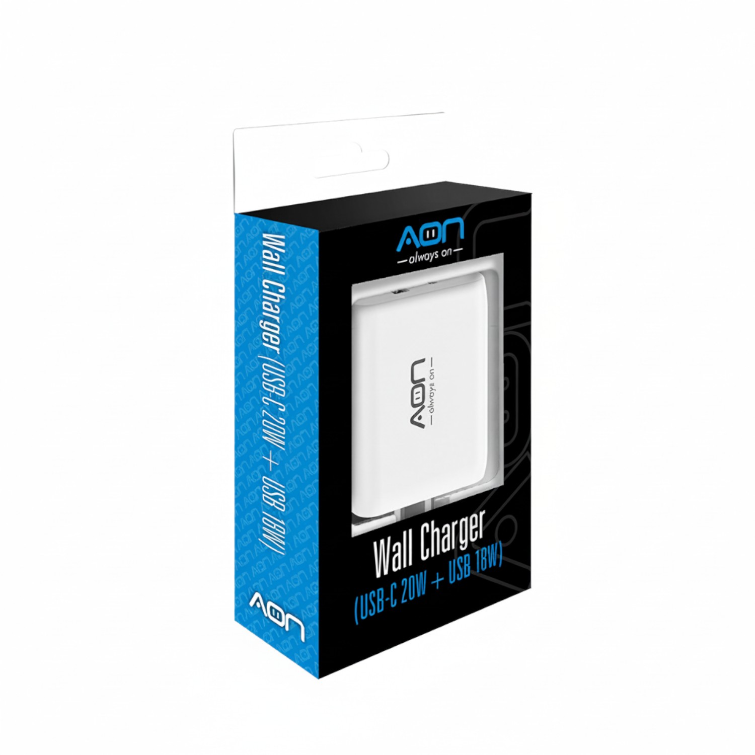 Cargador de pared Dual USB-C + USB-A Blanco