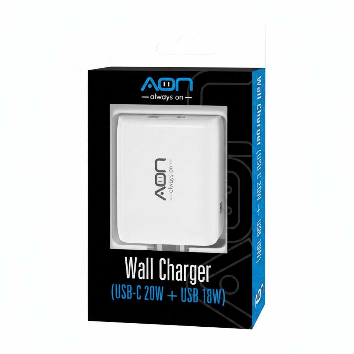 Cargador de pared Dual USB-C + USB-A Blanco