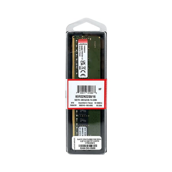 Memoria Kingston RAM UDIMM DDR4-25600 8GB 3200MHZ DESKTOP LP