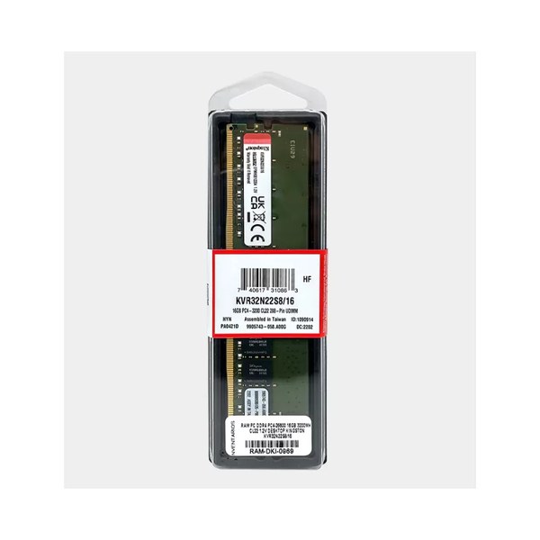 Memoria Kingston RAM UDIMM DDR4-25600 CL22 16GB 3200MHZ DESK